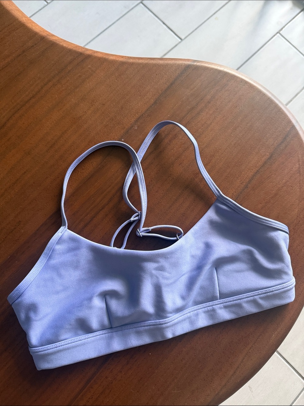 alo yoga periwinkle/ lavender sports bra